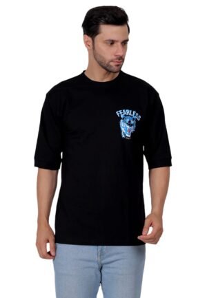 Fearless Drop Shoulder T-Shirt Men's - White, Pista, Black