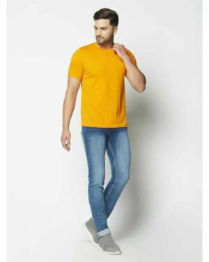 Men's Regular Fit Mustard T-Shirt